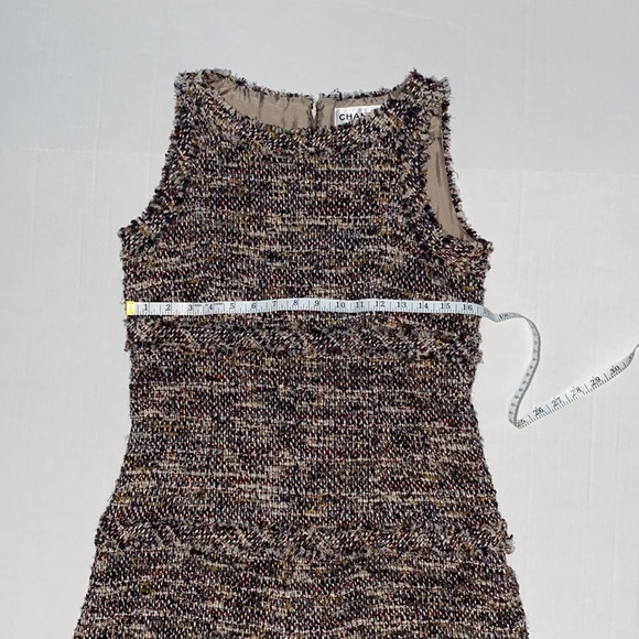 Channel Sleeveless Tweed Dress - Picture 9 of 11